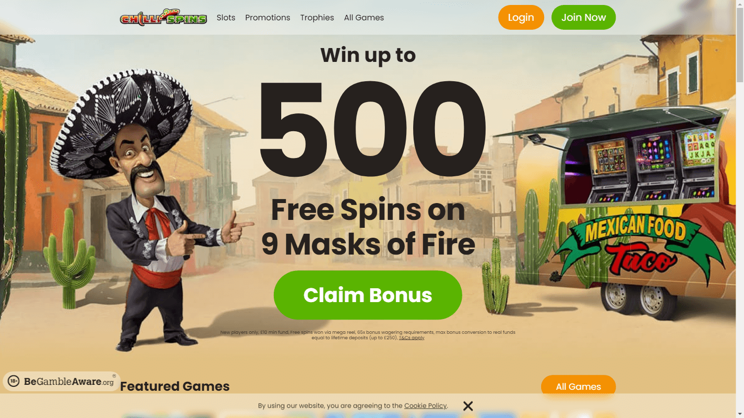 Chilli Spins Casino Desktop screenshot