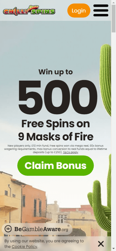 Chilli Spins Casino Mobile screenshot